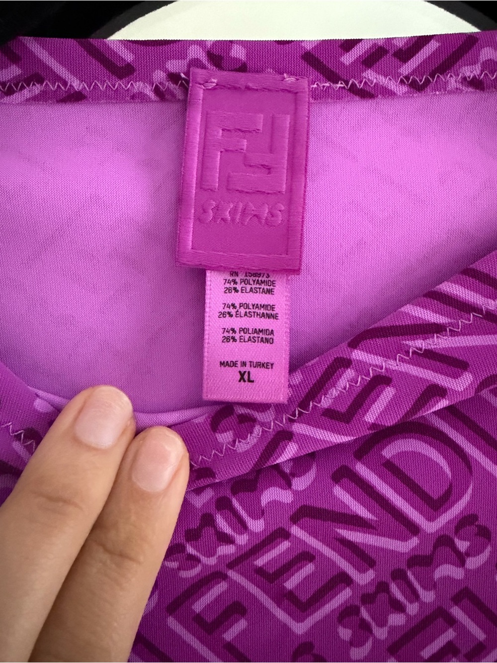 Fendi Skims Purple Long-Sleeve Bodysuit - Picture 3 of 3